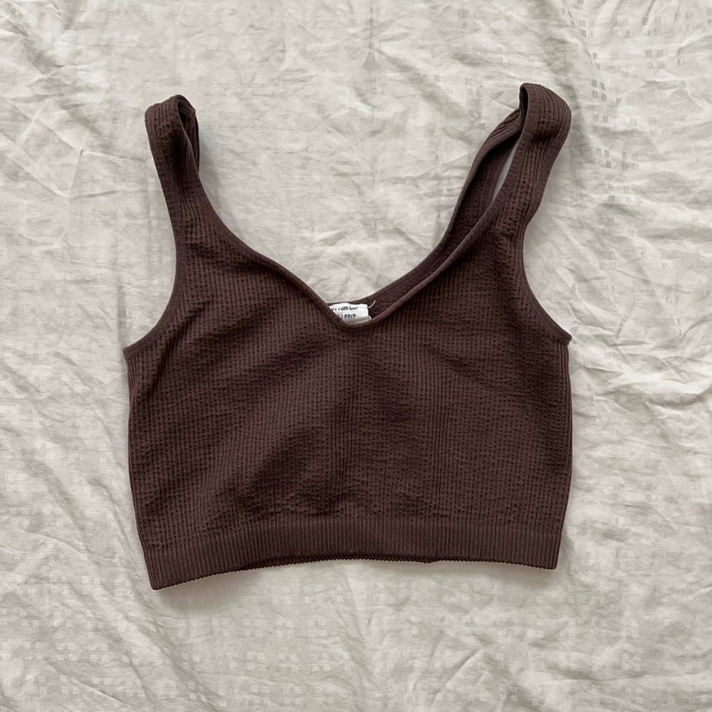 Brown crop top